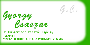 gyorgy csaszar business card
